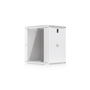 UACC Rack Cabinet 12U (550 x 450 mm) - Gabinete Cerrado para Montaje en Pared con Puerta de Vidrio Templado, Totalmente Ensamblado con Ventiladores Integrados y Paneles Removibles