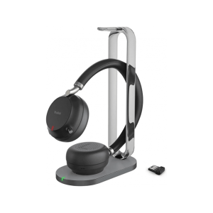 Diadema Inalambrica BH76 Plus With Charging Stand UC Black USB C/A de Yealink con ANC Híbrida y Estación de Carga Premium