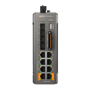 Switch de Red SP5012FM-L2 (V2) / 8 Puertos 10/100/1000Mbps PoE / 4 Puertos SFP 1000M/2.5G/10Gbps / Capacidad de Conmutación 96Gbps / Alimentación Dual DC / Instalación DIN-rail, Pared o Escritorio / Certificaciones CE, FCC, RoHS, UKCA