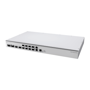 Switch de Red MikroTik CRS812 DDQ / 400 Gbps / 8 Puertos SFP56 de 50G / 2 Puertos QSFP56 de 200G / 2 Puertos QSFP56-DD de 400G / RouterOS v7 / ARM Quad-Core 2 GHz / 4 GB RAM / Rackmount