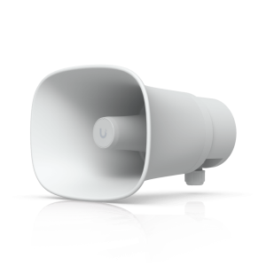 UniFi Protect AI Horn Speaker, Altavoz IP 120 dB, PoE+, Alerta AI Avanzada, Montaje Pared, Esquina y Poste, IP66