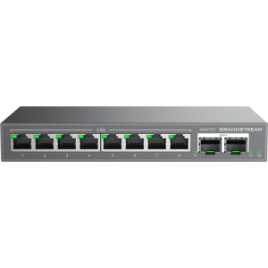 Switch L2 Lite Administrable de 10 Puertos / 8 Puertos Ethernet 2.5 Gigabits / 2 Puertos SFP+ 10 Gigabits / VLAN / QoS / Montaje en Escritorio o Pared / Compatible con GDMS