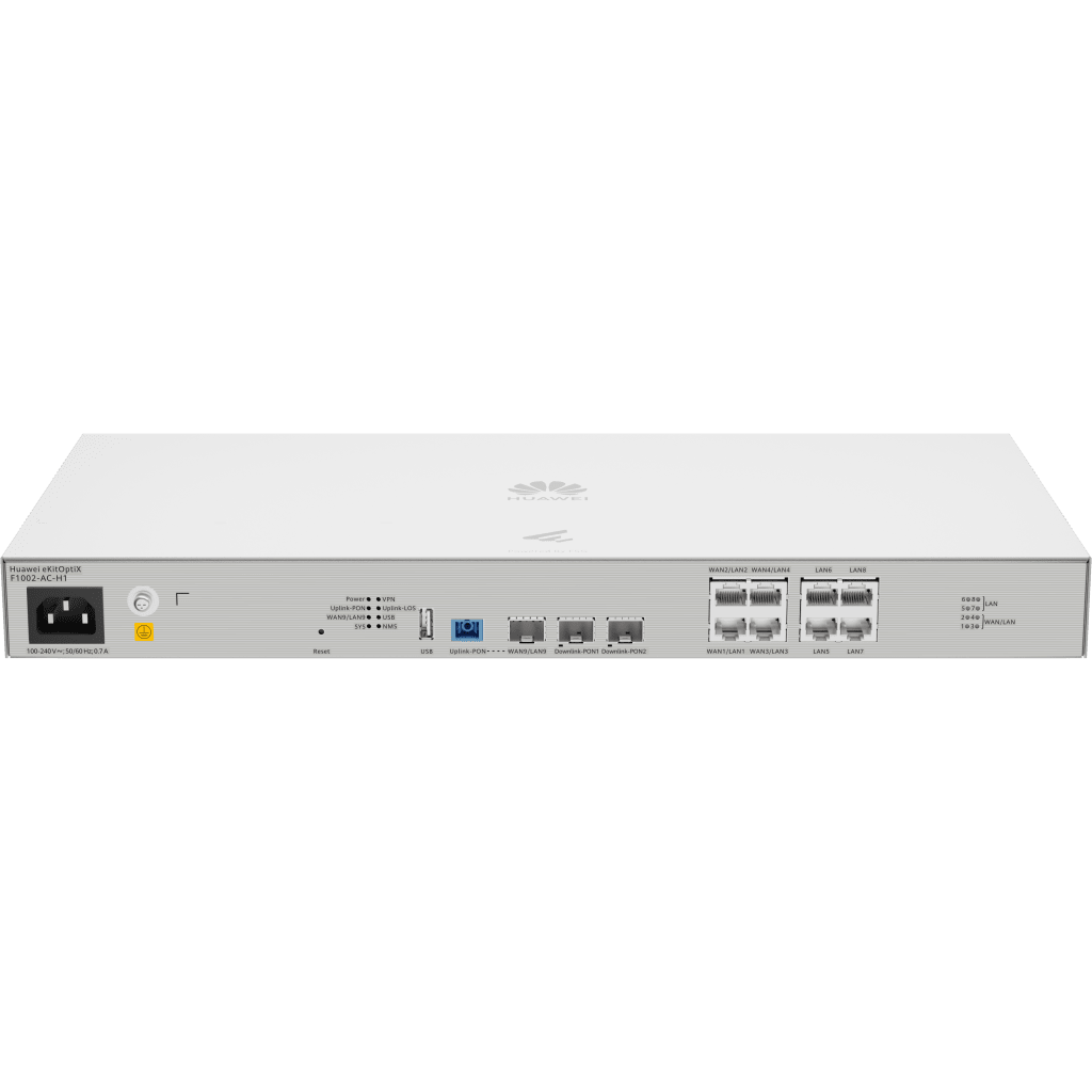 OLT Mini FTTh eKit 2 Puertos GPON (Incluye módulos C+) + 1 Puerto Uplink XGS-PON + 4 Puertos WAN/LAN Gigabit + 4 Puertos LAN Gigabit / All-In-One (Router, Switch, OLT, Controladora) / Libre de licenciamiento
