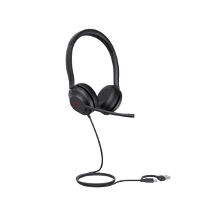 Diadema Alámbrica UH35 Dual de Yealink USB-C/A Compatible con Teléfonos IP Yealink y Computadoras