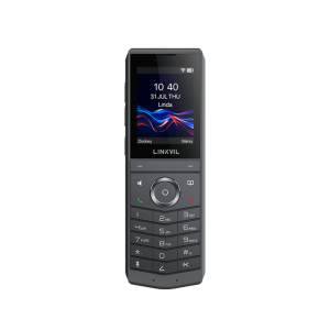 Teléfono IP Wi-Fi Portátil / Pantalla Color 2.4" 240x320 / Wi-Fi 6 Dual-Banda / Bluetooth 5.0 / Batería 3000mAh 13h Talk / Video H.264 4CIF / Resistencia Caídas 1.8m (5.9 ft) / Conferencia 6 Vías / USB Type-C
