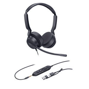 Diadema Alámbrica UH42 SE Dual de Yealink Certificada para Microsoft Teams con USB-C/A