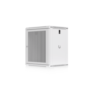 UACC Rack Cabinet 12U (550x 450 mm) - Gabinete Cerrado para Montaje en Pared con Puerta Frontal Perforada, Totalmente Ensamblado con Ventiladores Integrados y Paneles Removibles