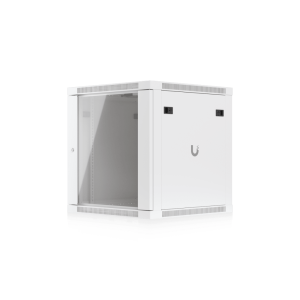 UACC Rack Cabinet 12U (598 x 600 mm) - Gabinete Cerrado para Montaje en Pared con Puerta Frontal de Vidrio Templado, Totalmente Ensamblado con Ventiladores Integrados y Paneles Removibles