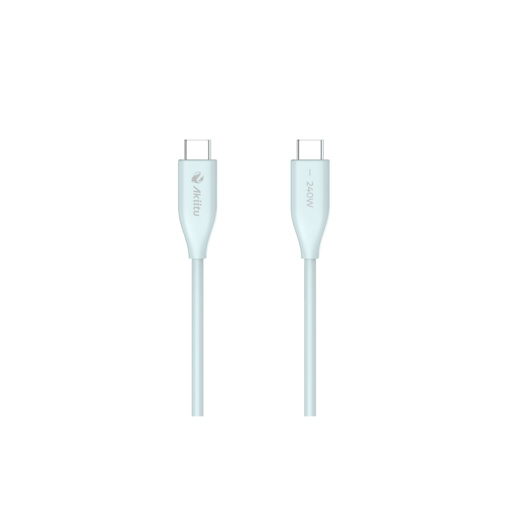 Cable de Carga USB-C a C 1.5 Metros / Tecnología GaN (Nitruro de Galio) / Fast-Charging / Potencia 240W / Velocidad Transferencia 480 Mbps / Material Silicona No Tóxica / Conector Aluminio Anodizado
