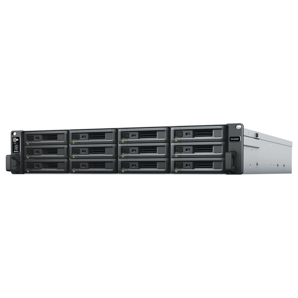 Unidad de Expansión RX1223RP | 12 Bahías HDD/SSD SATA 3.5" o 2.5" | Fuente de Alimentación Redundante | Compatible con Synology DSM | Plug-and-Play.