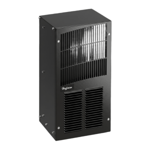 Aire Acondicionado Compacto Para Exterior, Uso en Gabinetes de Telecomunicaciones de Grado Industrial, Frío T20, 2000 BTU, 115 Vca, de Acero, Color Negro