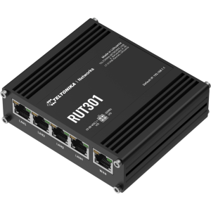 Router Industrial con 5 Puertos Ethernet / RutOS Seguro y Avanzado / Firewall y VPN Integrados / I/O Digital / Administración Remota RMS
