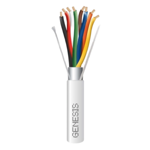 Carrete de 305 Metros (1000 Pies) / Cable de Cobre / 8 x 18 AWG  / Plenum / Blindado / Para Interior / Color Blanco / Para Aplicaciones de Alarmas de Intrusión/Control de Acceso/ Automatización / Interfonos y Tv Porteros