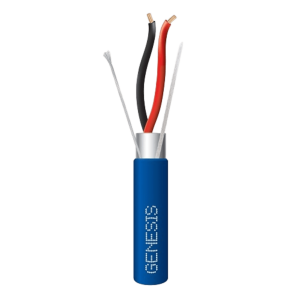 Bobina de 305 Metros (1000 Pies) de Cable 2 x 18 AWG / Plenum / BLINDADO / Tipo FPLP, CMP, CL3P / Color Azul / Para Aplicaciones en Sistemas de Seguridad, Audio, Control y otras Aplicaciones