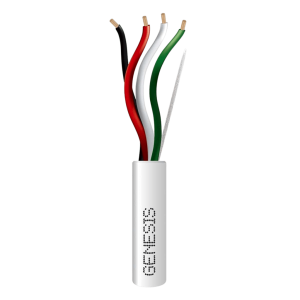 Bobina de 152 Metros (500 Pies) de Cable / 4 x 16 AWG / Cable Audacious / Riser / Libre de Ox?geno / Color Blanco / Aplicaciones de Alarmas de Intrusi?n y Automatizaci?n