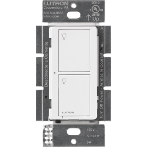 (Caseta Wireless) Interruptor Inteligente On/Off, No requiere cable neutro. 5A /120-277V