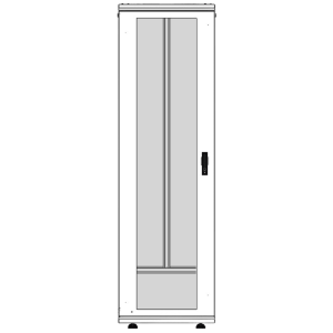 Gabinete Rack 42 Unidades / Piso 19 Pulgadas / Puerta Cristal Templado / Capacidad Carga 1000 Kg / Acero Calibres 16-18-20 / Ventilación Superior / Ruedas y Niveladores / Cerradura Seguridad