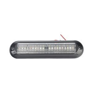 Luz Auxiliar Ultra Brillante  IP67 de 18 LEDs, Color Rojo/Azul/Ambar, con mica transparente y bisel negro