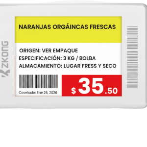 Etiqueta Electrónica de Estantería ESL 1.8 Pulgadas / Pantalla EPD a Color 224x168 píxeles / 4 Colores (Negro, Blanco, Rojo, Amarillo) / Batería 5 Años / Bluetooth LE 5.1 / Gestión en la Nube / NFC / CE ROHS FCC