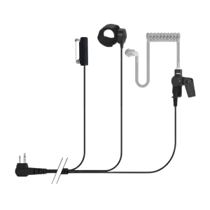 Micrófono - audífono de tres cables con tubo acústico con PTT para dedo y conector de dos pines para MOTOROLA, ABELL Y HYTERA