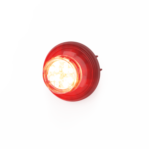 Estrobo Oculto de 12 LED, Rojo/Azul, Bisel Negro, Lente Transparente