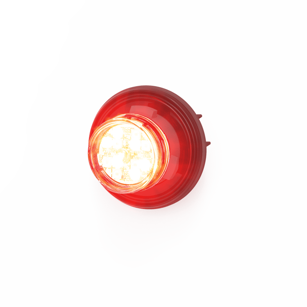 Estrobo Oculto de 12 LED, Rojo/Azul, Bisel Negro, Lente Transparente