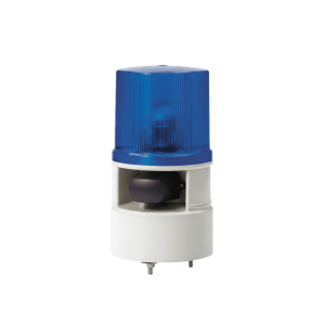 Luces de advertencia color Azul con sirena incorporada con 5 tonos máx. 105 dB en 110 VCA