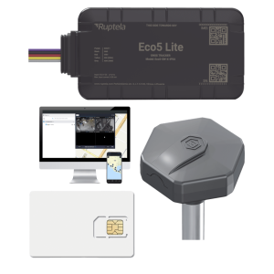 Rastreador Vehicular y Monitoreo de Flota / BLE 5.0 y GNSS / LTE CAT1 y LTE-M con Respaldo 2G / GNSS U-blox / MiKado IP54 / -20 °C a +40 °C / Acelerómetro de 3 Ejes / Suministro 9-32 V / Batería Interna