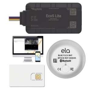 Rastreador Vehicular y Monitoreo de Flota / BLE 5.0 y GNSS / LTE CAT1 y LTE-M con Respaldo 2G / GNSS U-blox / MiKado IP54 / -20 °C a +40 °C / Acelerómetro de 3 Ejes / Suministro 9-32 V / Batería Interna