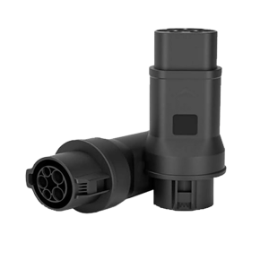 Adaptador de Conector EV / Entrada Tipo 1 (SAE J1772) / Salida Tipo 2 (IEC 62196-2) / 7 kW / 32 A / 220 V AC / Monof?sico / Compacto y Port?til