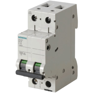 Interruptor Riel Dinn Tipo 5SL6, 2 polos, 20 amp