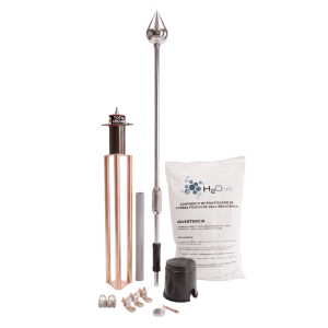 Kit Pararrayo con Punta de Aluminio con Avance de Cebado de 15 m. y Accesorios de Instalación en Torre.
