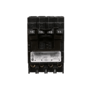 Interruptor automático TRIPLEX enchufable tipo QT 2 polos simples, 1 polo doble, 15-15 amp