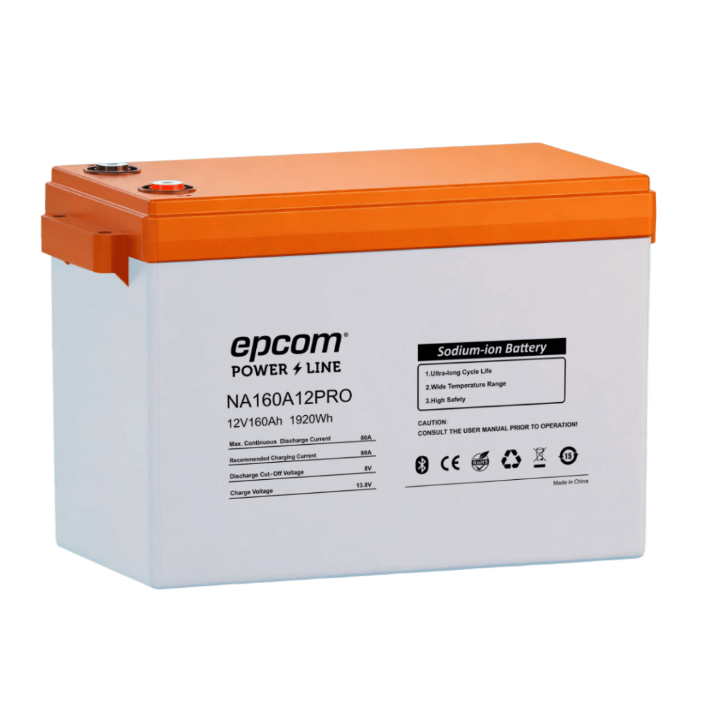 Bater?a de Iones de Sodio Ciclo Profundo / 12 Vcc 160 Ah / 1920 Wh / 8000 Ciclos / IP65 / Solar, Marina, Respaldo