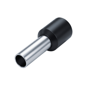 Conector Ferrule | 16AWG | 1.5mm² | Conductor Latón Estañado | Aislamiento PVC Negro / 14.6 mm | 25 Piezas por Bolsa