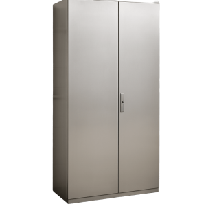 Gabinete de Acero Inoxidable IP55 (1000 x 2200 x 400 mm) con Placa Interna Galvanizada.
