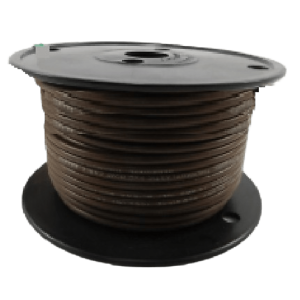 Cable Eléctrico color café calibre 14 / UL 1015-1230 / 600 Voltios / Temperatura 105°C Seco 75°C Húmedo / Cobre Estañado Clase K / Aislante PVC Retardante de Llama VW-1 / Resistente a Humedad Abrasión Ácid