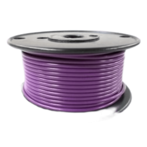 Cable Eléctrico Color Morado Calibre 14 / UL 1015-1230 / 600 Voltios / Temperatura 105°C Seco 75°C Húmedo / Cobre Estañado Clase K / Aislante PVC Retardante de Llama VW-1 / Resistente a Humedad Abrasión Ácido Com