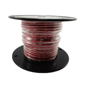 Cable Marino Primario Color Rojo Calibre 10 AWG / 100 Pies / PVC Retardante de Llama Rojo / Cobre Estañado Clase K / 600V / 105°C Seco 75°C Húmedo / Cumple UL 1015 UL 1028 UL 1230 UL 1231