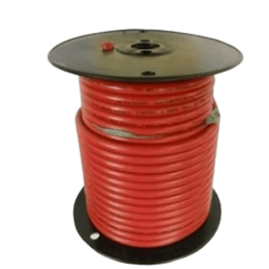 Cable Para Batería Color Rojo Calibre 1 AWG / Rollo de 100 Pies / Cobre Estañado Clase K / 600-1000V / 105°C Seco 75°C Húmedo / Resistente a Llama VW-1 / Flexible Extra / UL 1426 BC-5W2