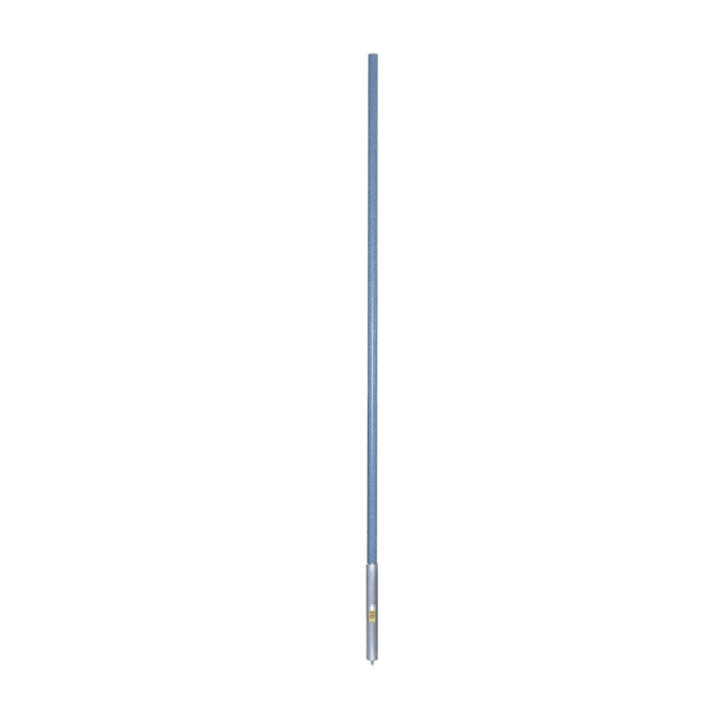 Antena Colineal "Aurora", Omni de Fibra de Vidrio para Base, 380-430 MHz, 9 dBd, 500 Watt, Uso Rudo, Bajo PIM, DIN 7-16 Hem, Inclinación "Tilt" 2°.