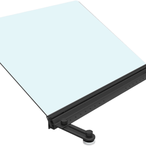 Deflector Superior Angulado para Rack Express, 10.90 x 23.60 x 22.50 pulgadas, Negro, Material Policarbonato ABS, Montaje Magnético, Configuración Pasillo Frío/Caliente, Sistema de Contención Express