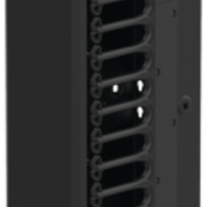 Gestor Vertical de Cableado CableTek-EC, Una Cara, 45U, Acero 1.9 mm, Negro RAL 9005, Montaje Universal 4 Postes, Cubierta Frontal Extraíble, Soporte Cat 5e/6/6A/Fibra