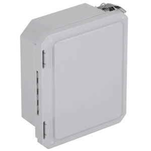 Caja Impermeable De Fibra De Vidrio, 8.77" (22.27cm) Alto x 6.77" (17.19cm) Ancho x 4.06" (10.31cm), Sin Ventanilla, Listado UL/cUL, Hecho En EE.UU, Serie EnviroArmour®