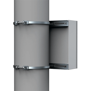 Kit de Fijación para Postes / Enclosure Pole Fixation / Acero Galvanizado / Carga Máxima 900 N / Diámetro Poste 80-250 mm (3.15-9.84 in) / 2 Perfiles + Accesorios