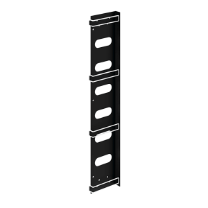 Organizador de Cables Vertical / Acero / Negro / Para Gabinetes Sísmicos / Kit 3 Piezas / Incluye 10 Envolturas Velcro 8 pulg (203 mm)