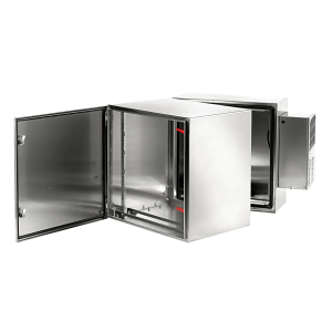 Gabinete de Pared ProTek / Bisagra Doble / AC Tipo 4 4X 12 / Acero Inoxidable 304 / 12U / 621 mm (24.4 in) Alto x 600 mm (23.6 in) Ancho x 789 mm (31.1 in) Fondo / Cepillado #3 / Montaje en Rack 19 pulgadas