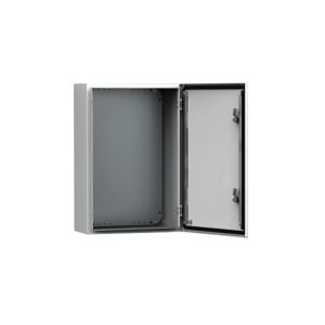 Gabinete de Uso Exterior MAS 600 x 600 x 210 mm NEMA 4/12/13; IP66; IK10 de Acero Dulce 1.5 mm con Platina de Montaje Incluida Color Gris Claro