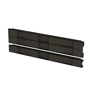 Tapa Ciega de Plástico de Instalación Rápida (Sin Herramientas / A Presión), para Rack de 19" 2 UR Color Negro