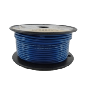 Cable Eléctrico Color Azul Calibre 14 / UL 1015-1230 / 600 Voltios / Temperatura 105°C Seco 75°C Húmedo / Cobre Estañado Clase K / Aislante PVC Retardante de Llama VW-1 / Resistente a Humedad Abrasión Ácido Combu
